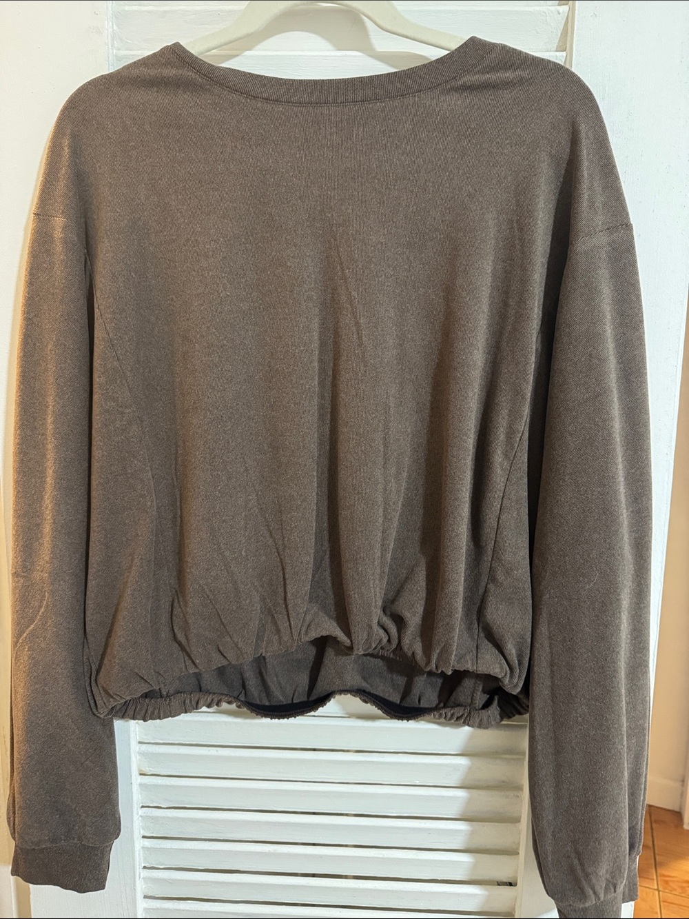 Women’s Casual Bubble Cropped Pullover Sweater